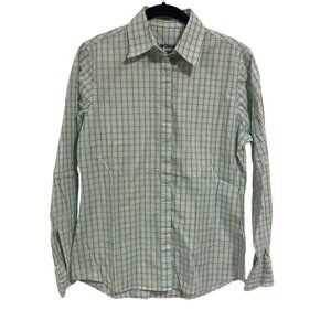 Barbour Summer Tattersall Plaid Button Up Women's Shirt Size‎ 6